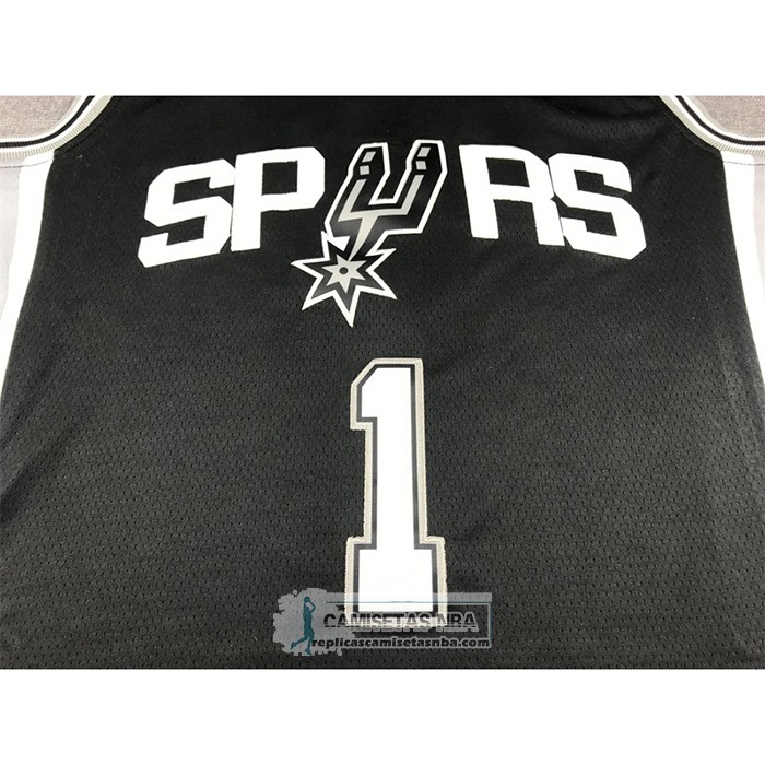 Camiseta San Antonio Spurs Victor Wembanyama NO 1 Icon 2022-23 Negro